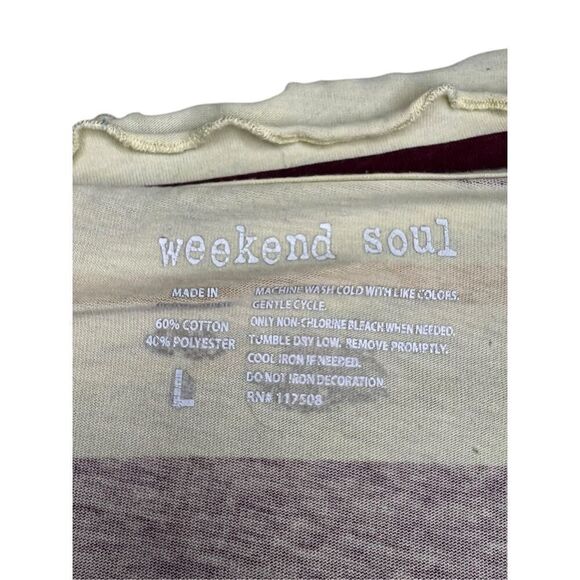 Weekend Soul Women’s Large Los Angeles 2-Piece Pajama Lounge Set Striped - Picture 5 of 8